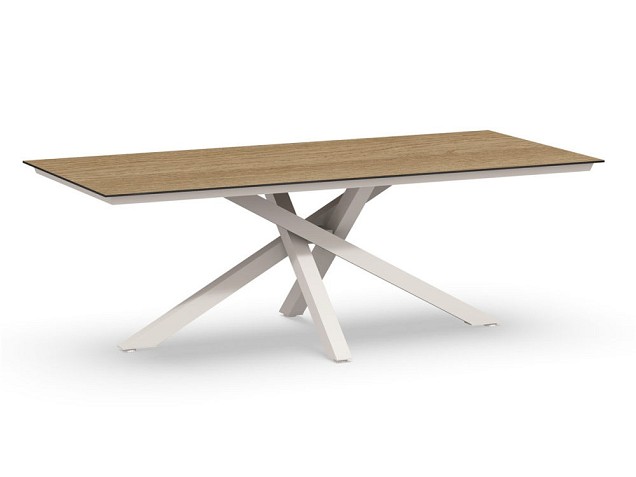 Orion Dining Table Trespa Bergamo 220x100x75 cm Creme White ~