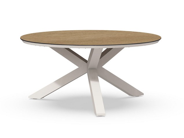 Omnigo Dining Table Trespa Bergamo 150 cm  Creme White ~