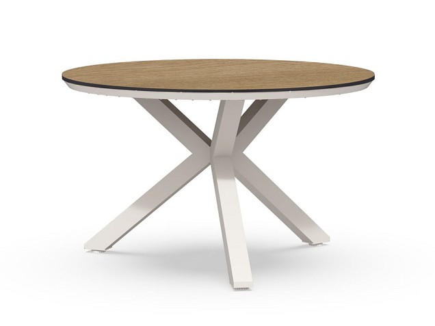 Orbital Dining Table Trespa Bergamo 120 cm  Creme White ~