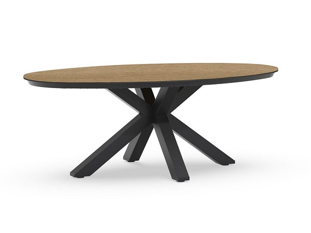 Oblong Dining Table Trespa Bergamo 200x110x75 cm Charcoal ~