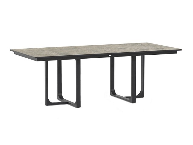 Nida Alu Dining Table Dekton Ceppo 220x100 cm Charcoal ~