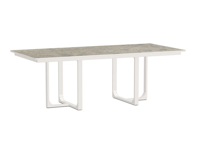 Nida Alu Dining Table Dekton Ceppo 220x100 cm Creme White ~