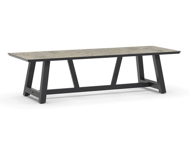 Ozon Dining Table Dekton Ceppo 280x100 cm Charcoal ~