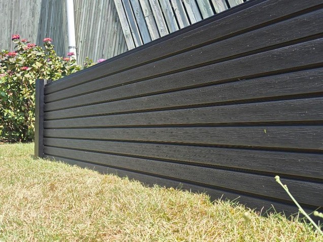 WPC Premium fence board Modern Ebony Black 21x160 mm. (wb150) L-179 cm. ~