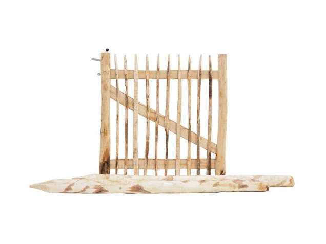 Kastanje poort Rustiek 120-120 cm. ~