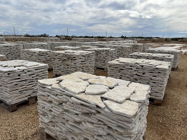 Ploca antico Geel/Zandkleur flagstones/gevelbekleding 2-3 cm. ~