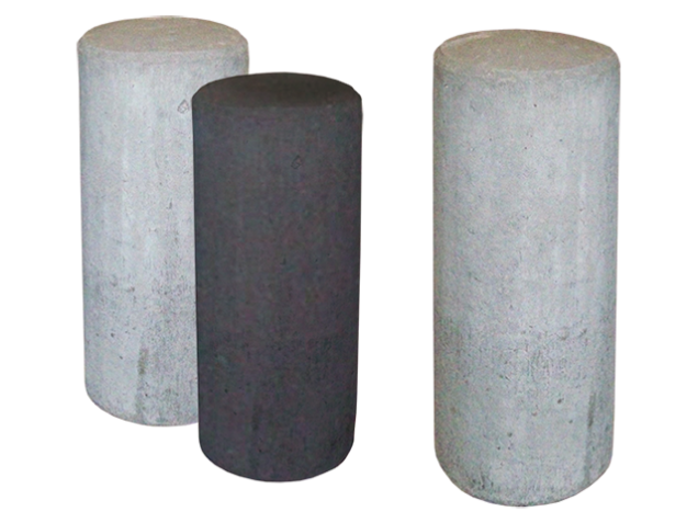 Sierpaal rond grijs 100x30 cm. ~