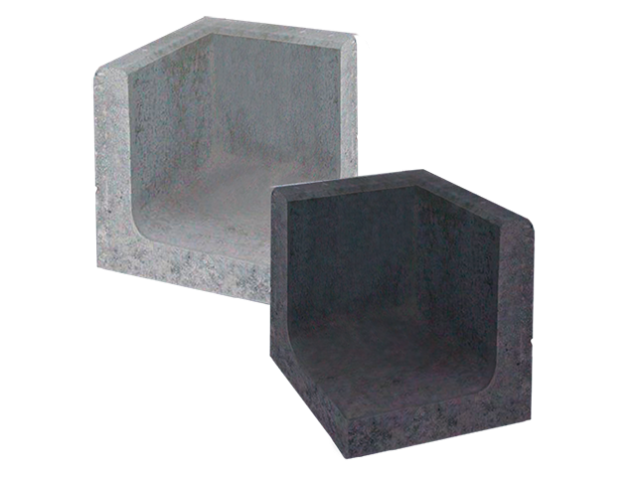 L-hoekelement D grijs ongewapend (HxBxV) 50x30x30 cm. ~