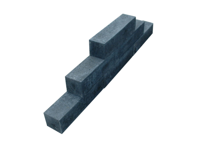 Stapelblok Oud Hollands grijs of zwart 100x20x20 cm. ~