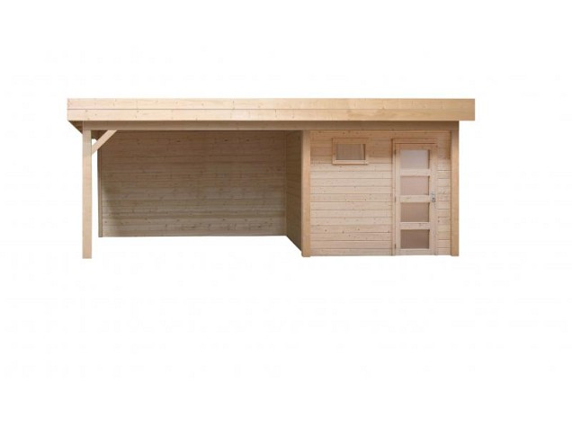 Douglas Topvision Raaf, 298x298 en luifel 300 cm. onbehandeld. ~