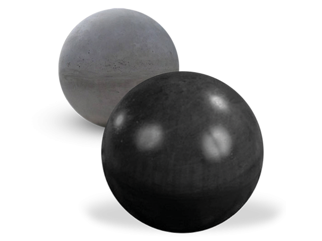 Bol voor paalmuts zwart - rond Ø 12 cm. ~