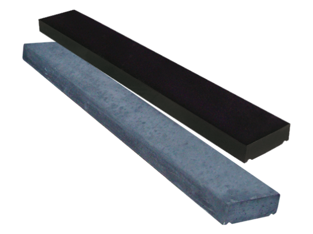 Muurafdekband vlak glad zwart 100x15x5 cm. ~