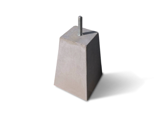 Poer grijs 1 huls M16 - 45x18/18x30/30 cm. ~