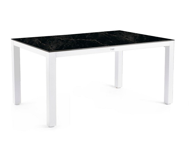Briga Dining Table Trespa Marble 160 x 90 cm Charcoal ~
