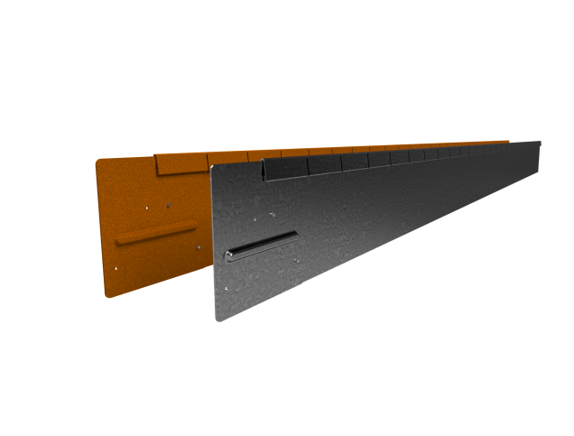 StraightCurve Flexline Retail pack (6 stuks: 113x15 cm.) Weervast staal (Corten) ~