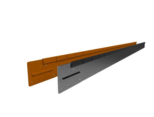 StraightCurve Flexline 220x10 cm. Weervast staal (Corten) ~