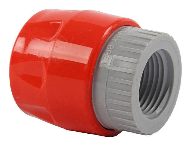Snelkoppeling met inwendig draad 1/2" PVC in blister ~