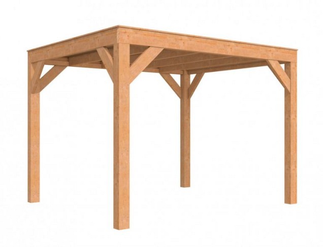Douglasvision buitenverblijf Modern 306.5x306.5 cm onbehandeld ~