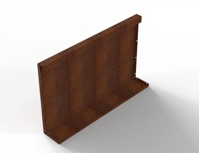 Componenten t.b.v. bloembak module+ CorTen 56 cm. hoog