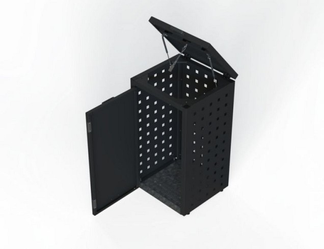 Kliko ombouw 120 ltr. grafiet zwart met klep