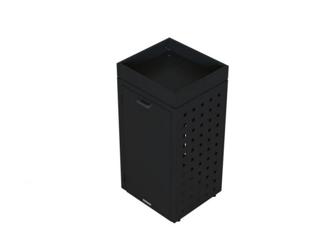 Kliko ombouw 120 ltr - 1 stuk grafiet zwart met tuinbak ~
