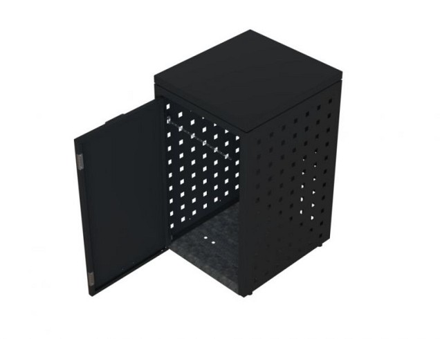 Kliko ombouw 120 ltr. grafiet zwart met vast deksel