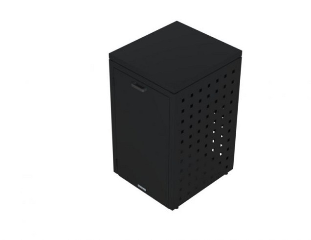 Kliko ombouw 120 ltr - 1 stuk grafiet zwart met vaste deksel ~