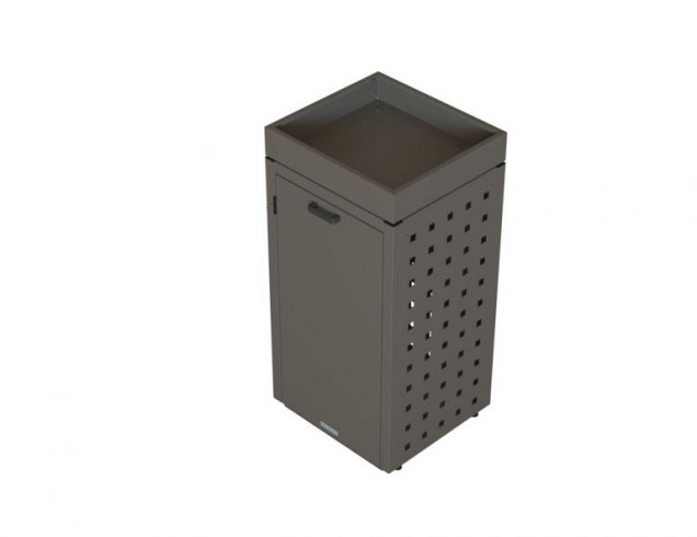 Kliko ombouw 120 ltr - 1 stuk taupe met tuinbak ~