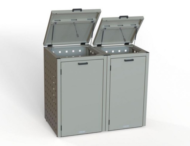 Kliko ombouw 240 ltr - 1 stuk taupe met klep ~