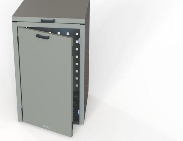 Kliko ombouw 240 ltr - 1 stuk taupe met tuinbak ~