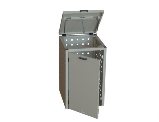 Kliko ombouw 240 ltr - 1 stuk taupe met tuinbak ~