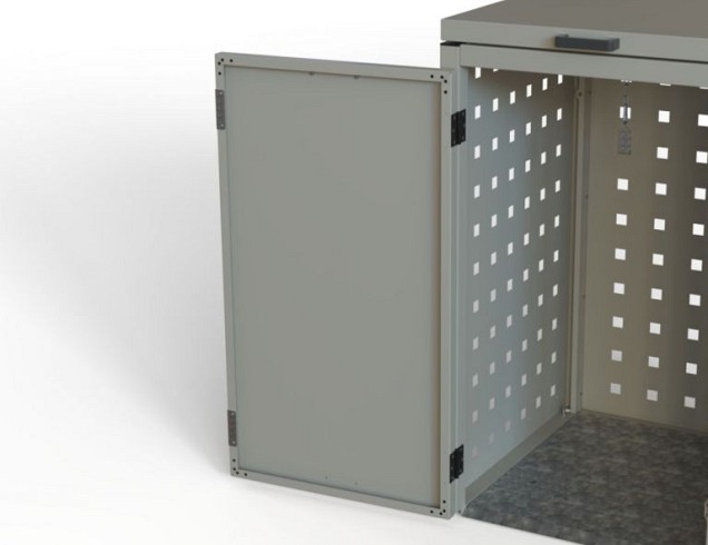 Kliko ombouw 240 ltr - 1 stuk taupe met vaste deksel ~