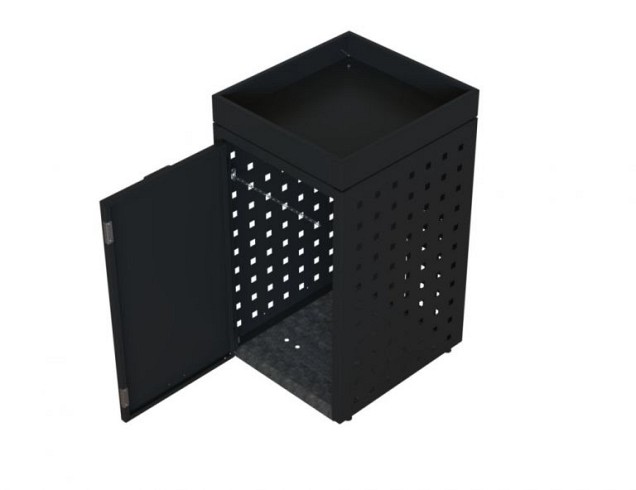 Kliko ombouw 240 ltr. grafiet zwart met tuinbak