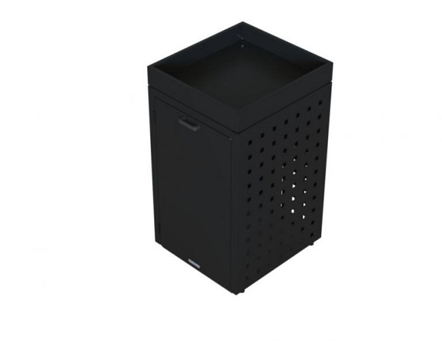 Kliko ombouw 240 ltr - 1 stuk grafiet zwart met tuinbak ~
