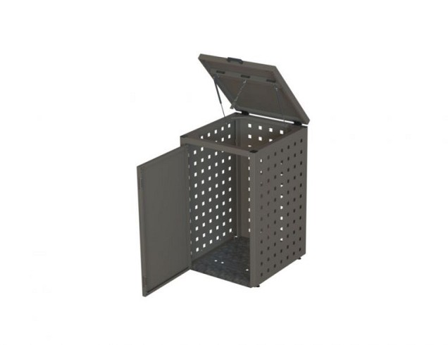 Kliko ombouw 240 ltr - 1 stuk taupe met klep ~