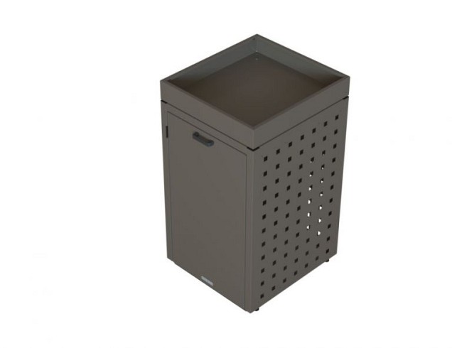 Kliko ombouw 240 ltr - 1 stuk taupe met tuinbak ~