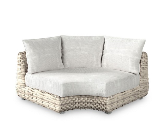 Wakkanda Lounge Big - Corner robuuste 20 mm PE draad. Swiss Fabrics all weather kussens Kubo (102x102x85 cm) ~