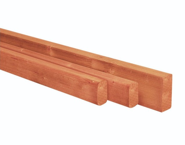 Douglas geschaafde regel 4.5x9.5x300 cm onbehandeld ~