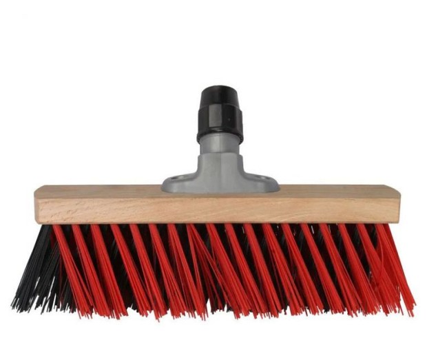 X-bezem buiten 30 cm rood/zwart los ~