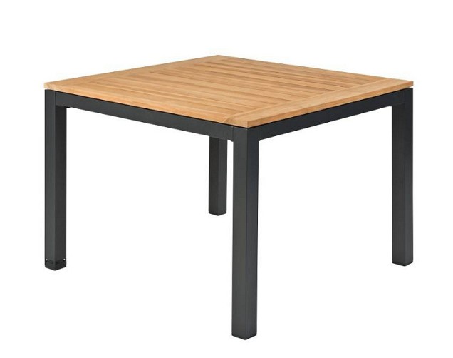 Briga Table Solid Teak Top Charcoal Frame