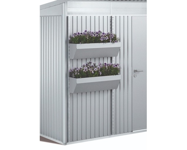 Flora Board schapstaander  zilver metallic  82x25x188~