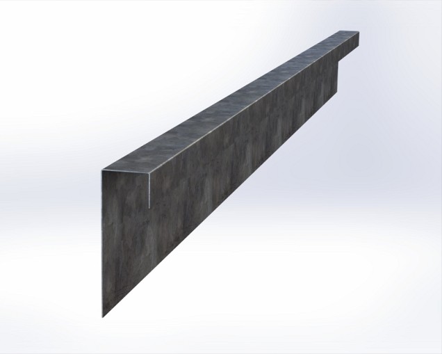 Verzinkt ongelijkzijdig overzetprofiel