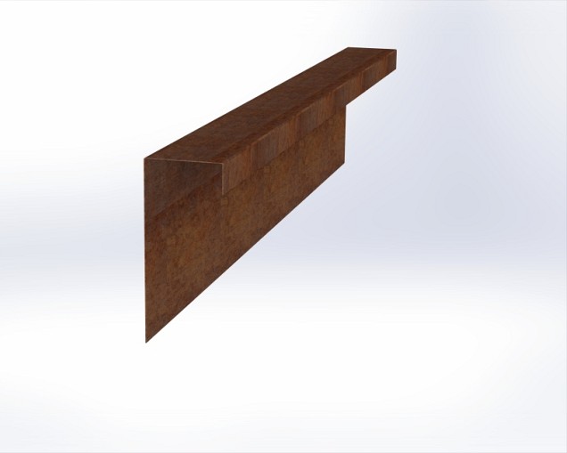 CorTen muuroverzetstuk recht