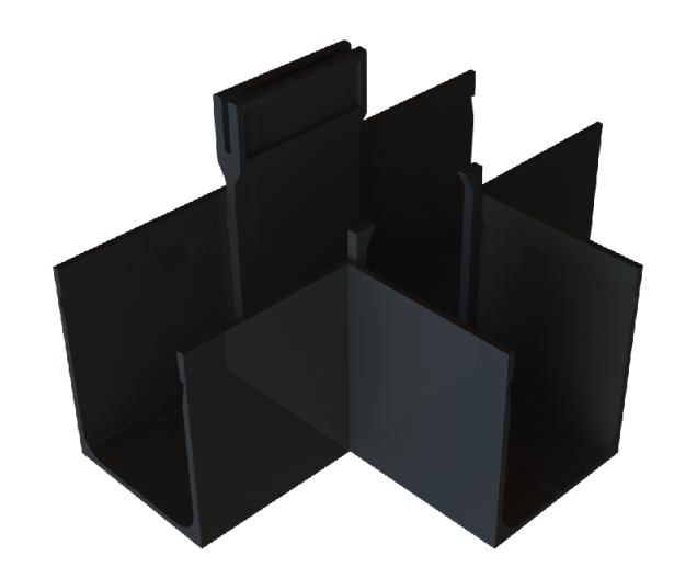 ACO SlimLine T-stuk (zonder rooster) ~