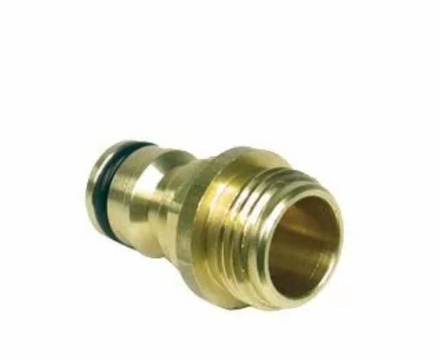 Kraannippel met uitwendige draad 1/2" messing in blister ~