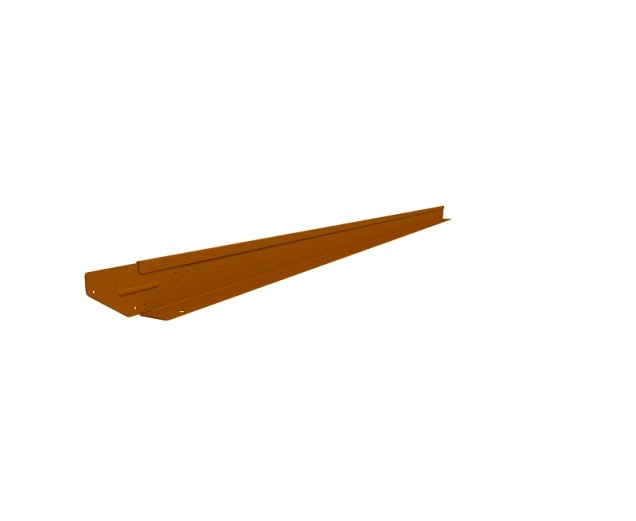 StraightCurve Rigidline 220x7,5 cm. Weervast staal (Corten) ~