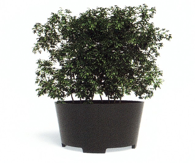 Konische Aluminium plantenbak met pootjes