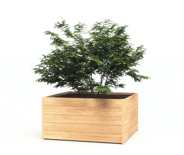 Vierkante Garapa hardhouten plantenbak