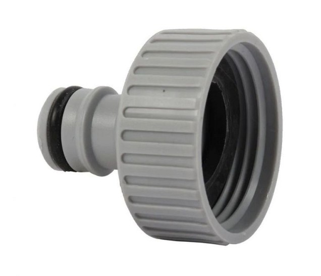 Kraannippel met inwendige draad 1" PVC in blister ~