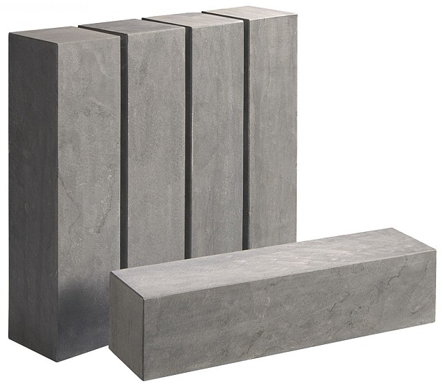 Chinese hardsteen Spotted Blue palissade 100x12x12 cm Gezoet met facet ~